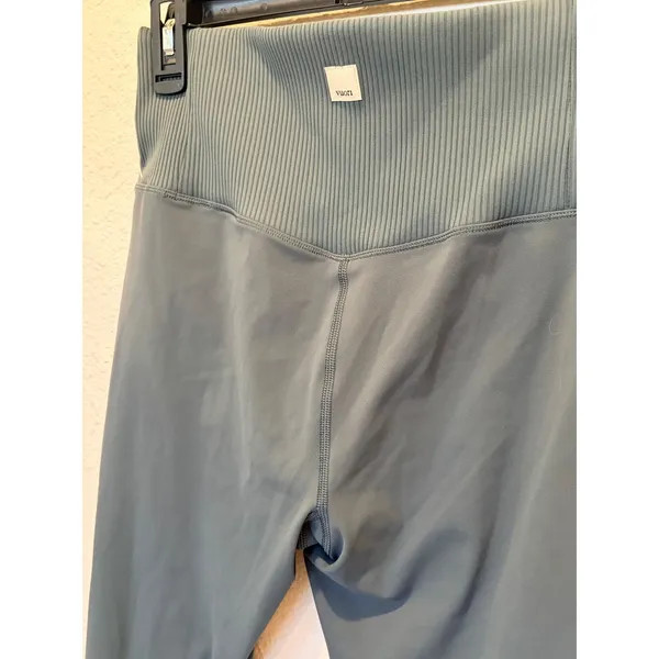 Vuori Studio Pocket Leggings Slate Blue Ribbed High Rise Yoga Pants Size S - Image 8