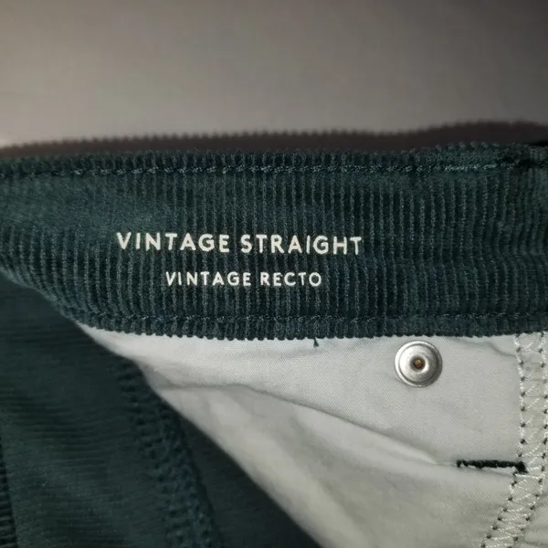 Universal Thread Womens Vintage Straight Green Corduroy Pants 4/27 High Rise - Image 10