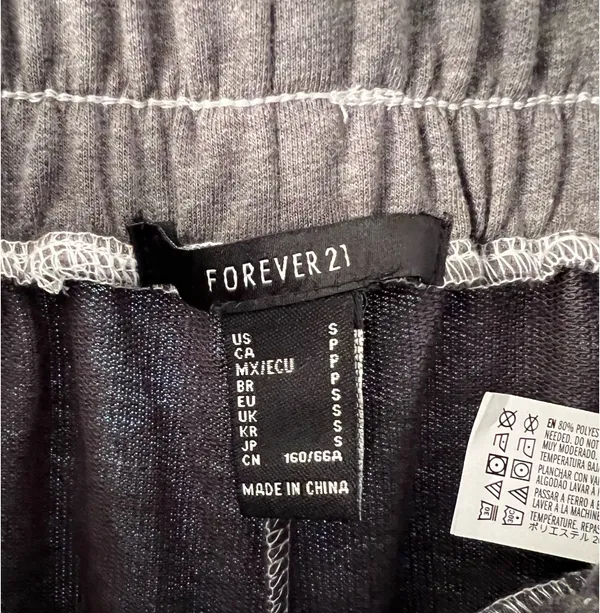 Forever 21 Wide Leg Elastic Waist Grey Pants - Image 7