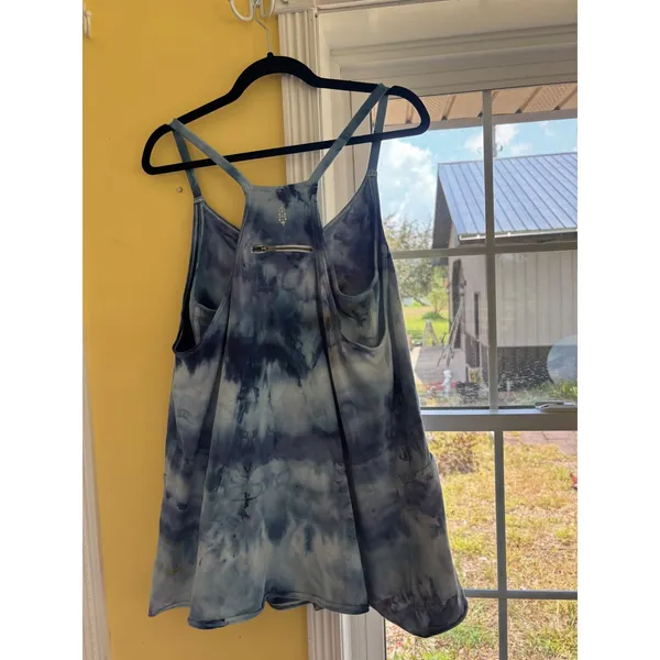 FP Movement Free People Tie Dye Active Dress Blue Purple Racerback Pockets Large - Image 2
