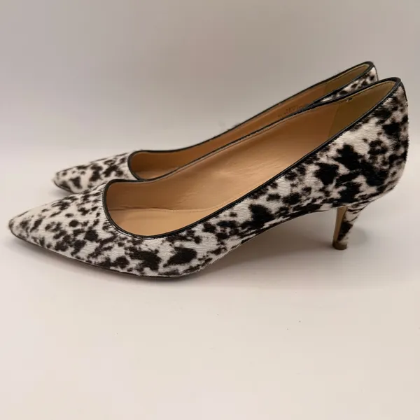 J.Crew Collection Made in Italy Calf Hair Animal Print Kitten Heel Pumps Size 7 - Image 2