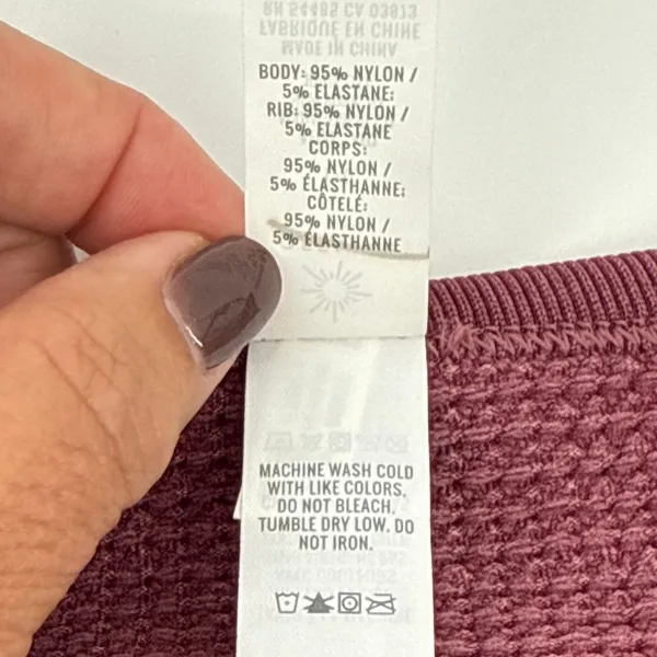 Aerie Main Squeeze Seamless‎ Waffle Crop Henley Large Long Sleeve Thumb Hole - Image 7