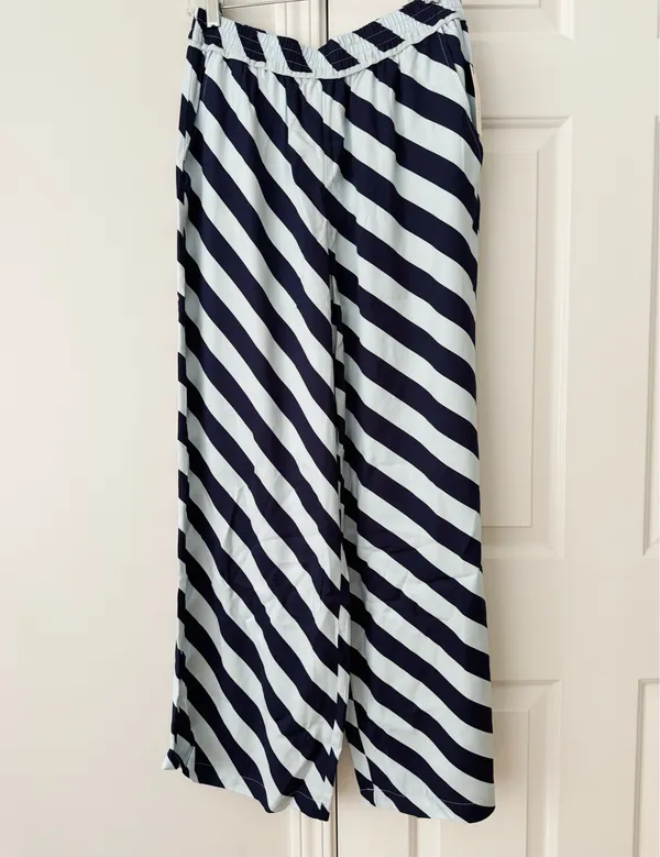 Anthropologie Maeve The Brooklin Printed Striped Wide-Leg Pull-On Pants, Size S - Image 7