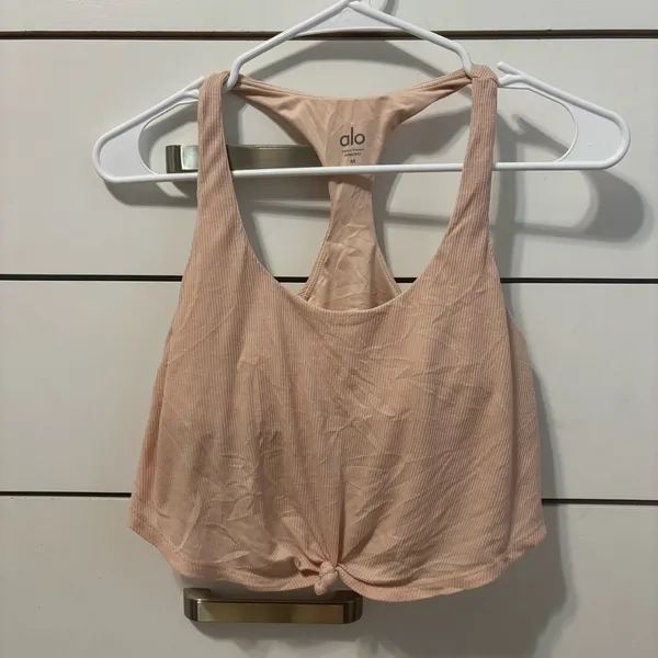 Alo Yoga Knot Bra Peach - Image 2