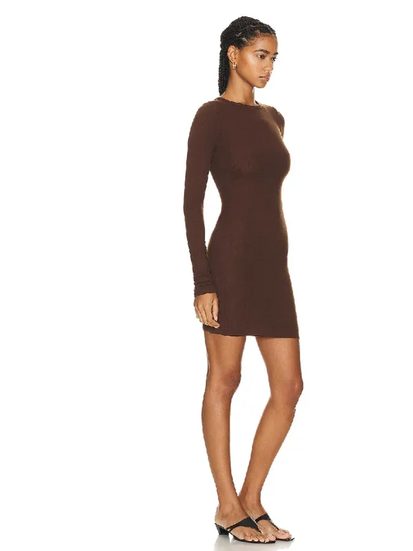 Eterne Long Sleeve Crewneck Mini Dress - Image 2