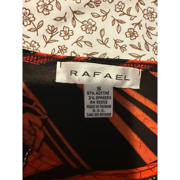Rafael Womens Red Black Abstract Zebra Rose Print Sleeveless Top Small - Image 2