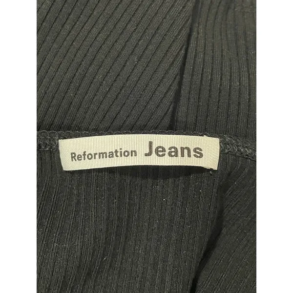 Reformation Julia Ribbed Sweater Tank - Black - Medium - Image 11