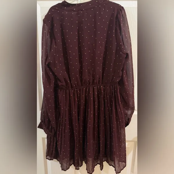 Blu Pepper Burgundy Long Sleeve Dress - Image 5