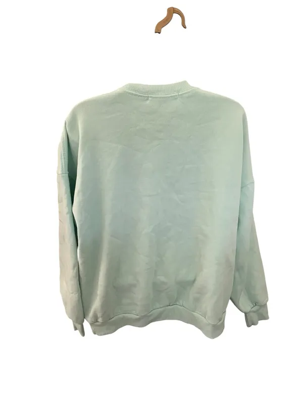 State of Mine Deck the Halls Graphic Sweatshirt Holiday Christmas Mint Green XL - Image 4