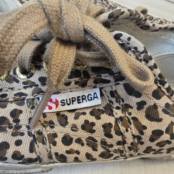 {9} Superga Cheetah Leopard Print Canvas Sneaker Shoes - Image 4