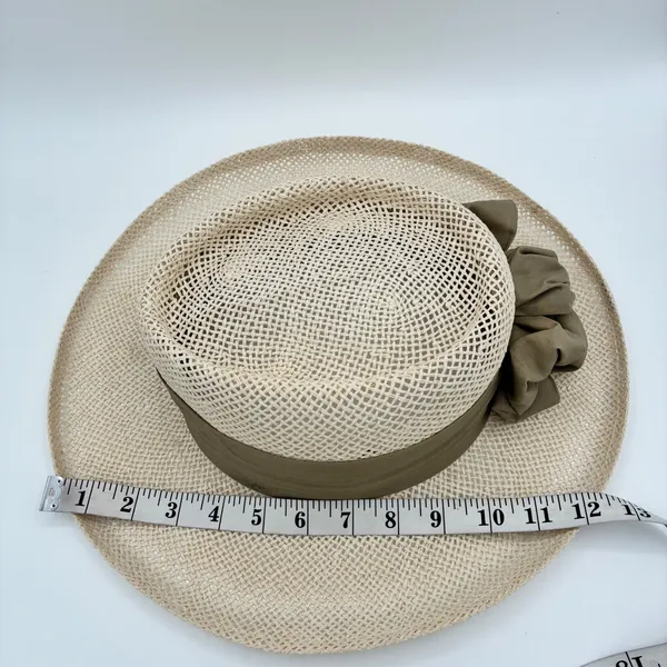 Pelican Hill‎ Golf Club Straw Hat Ribbon Flower Accent Resort Style - Image 8