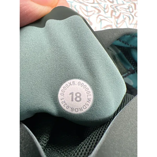 NEW Lululemon‎ Base Pace High Rise Crop 25" Heritage 365 Camo Tidewater Teal 18 - Image 10