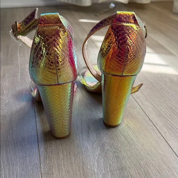 BAMBOO Multicolor Iridescent Heels - Image 3