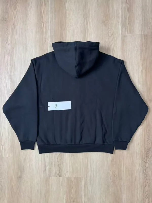 Alo Yoga Black Zip-Up Hoodie XL - Image 2