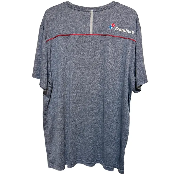 Dominos Gear Heather Gray Domino's Employee's Short Sleeve T-Shirt Size X Large - Image 2