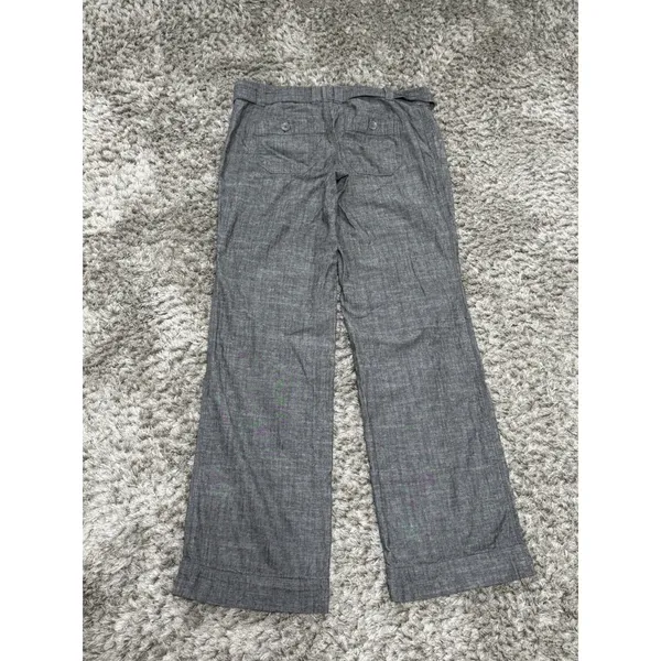 Converse One Star Women’s Gray Wide Leg Pants Cotton Belted Low Rise Size 4 - Image 5