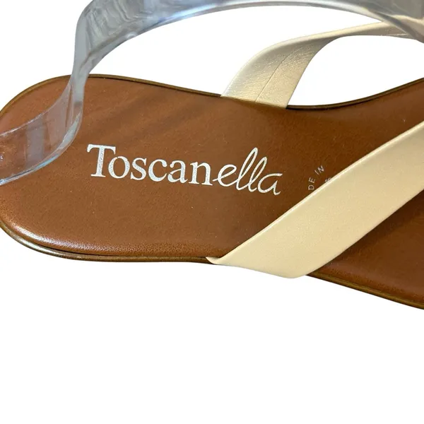 Toscanella Womens Brown Flower Embellish Sandals 6.5M Slip On Flats‎ Casual - Image 6