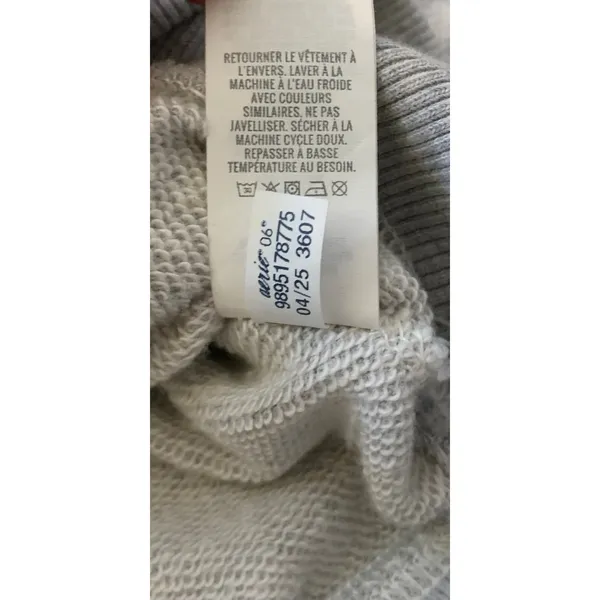 Aerie Sweatshirt Gray Bow Embroidered Coquette Balletcore Puff Sleeve S Oversize - Image 7