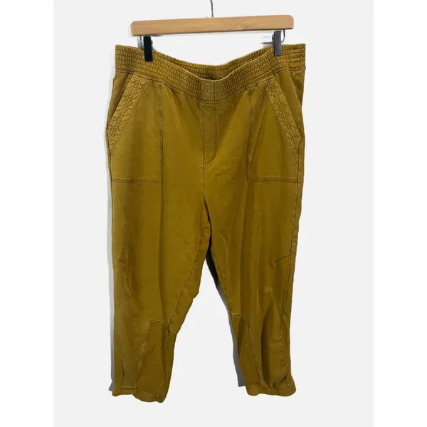 Saturday Sunday Anthropologie Theo Utility Jogger Women L Yellow Mustard Casual - Image 2