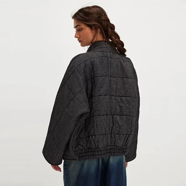 NWT Free People Dolman Quilted Textured Denim Jacket - Image 2
