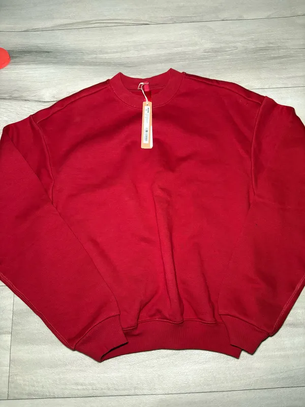 Skims RARE cotton fleece classic crew neck sweatshirt Color brick - Image 3