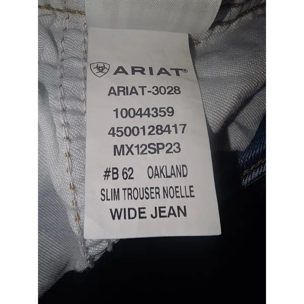 Ariat Womens Oakland Slim Trouser High Rise Wide Leg Jeans 34R 34 Regular - Image 5