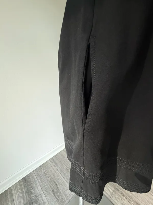 H&M Black Tunic Button Front Dress  - Image 4