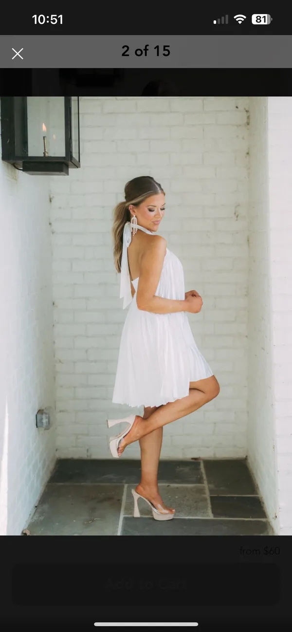 Satin Pleated Dress - Image 3