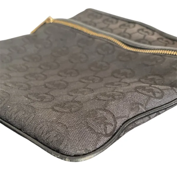 Michael Kors Black and Gold Messenger Bag - Image 5