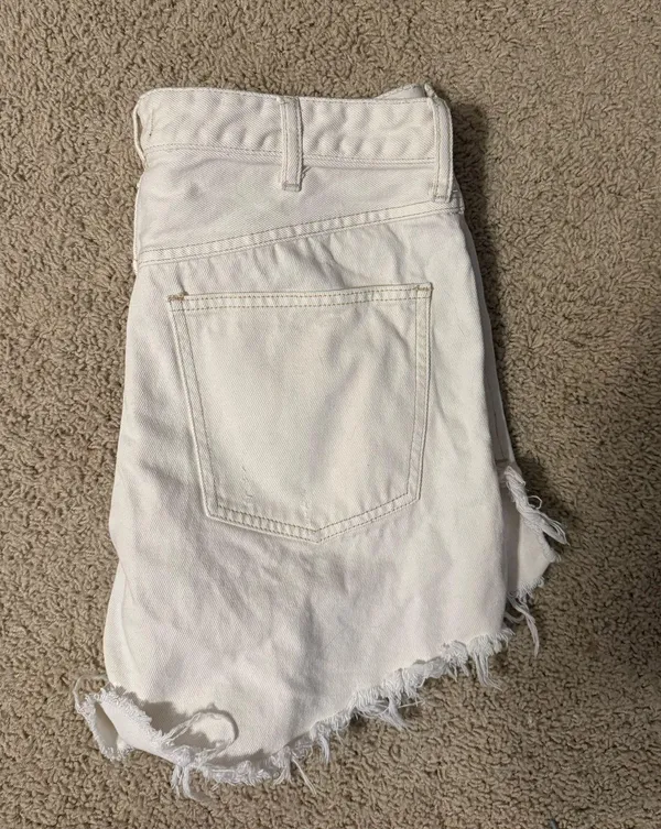 Free People White Shorts Denim - Image 2