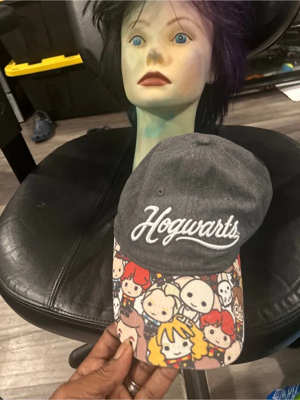 Gray Hogwarts Baseball Cap with Colorful Character-Print Brim - Image 12