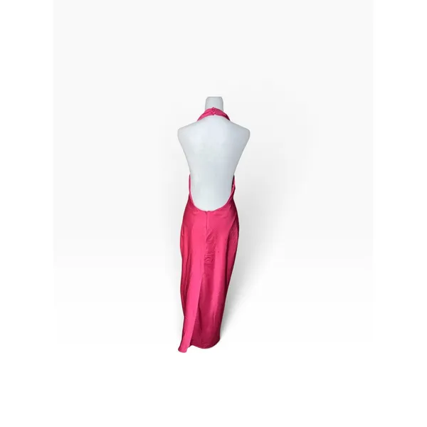 LULUS Pink Backless Halter Cutout Maxi Dress Size M - Image 3