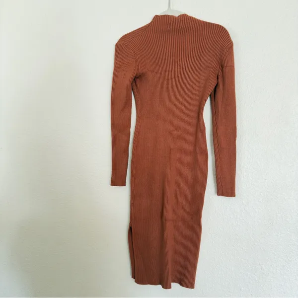 Vici Essential Mock Neck Knit Midi Dress - Image 8