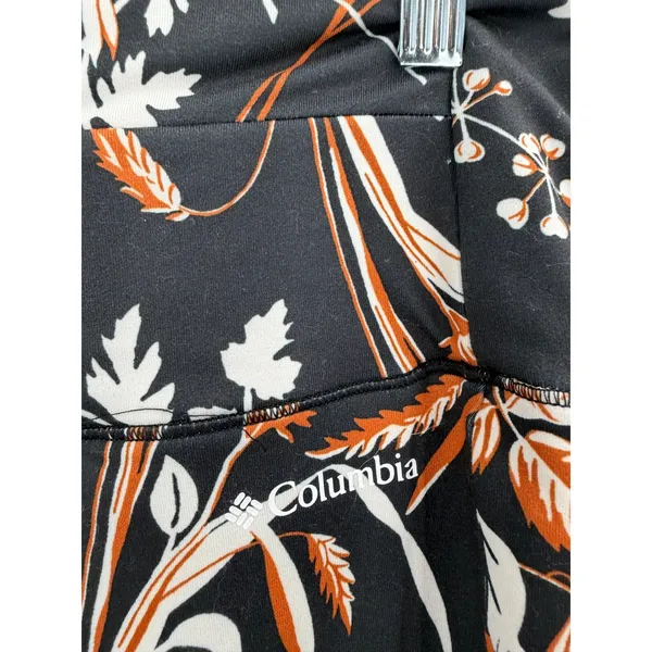 Columbia Weekend Adventure Leggings Women XL Black Floral 7/8 Gorpcore Botanical - Image 8