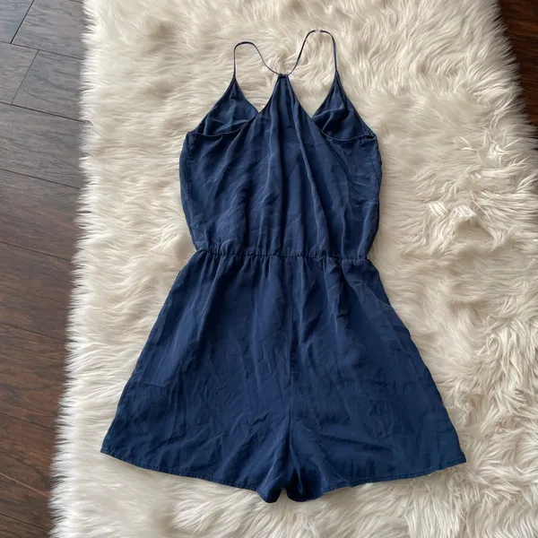 Jaco Silk Drape Wrap Romper - Image 5
