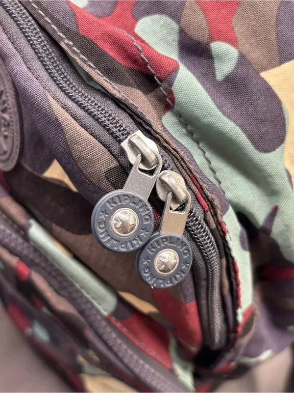 Kipling Paola Mini Backpack Camo‎ Tonal Design Compact Lightweight Blue Gray - Image 5