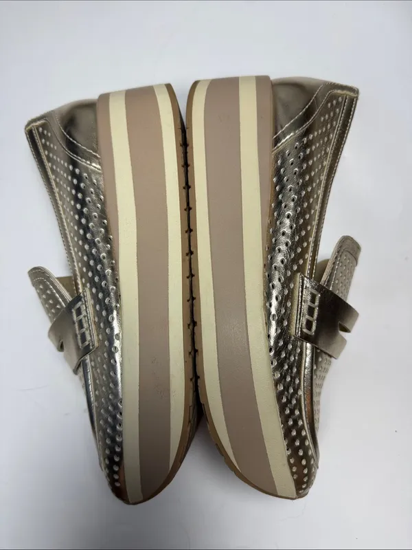 Dolce Vita Janine Chunky Platform Sole Slip-On Shoe Metallic Gold S-595 Sz 7.5 - Image 5
