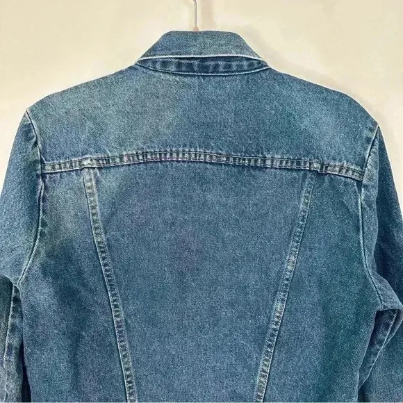 Vintage Rustler Jacket Medium Wash Boxy Crop Denim Trucker Jean Womens‎ Medium - Image 10