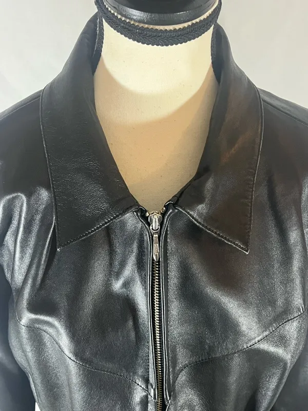 Wilson’s Leather Maxima Vintage Full Zip Weatern Yoke Women’s Leather Jacket XL - Image 2