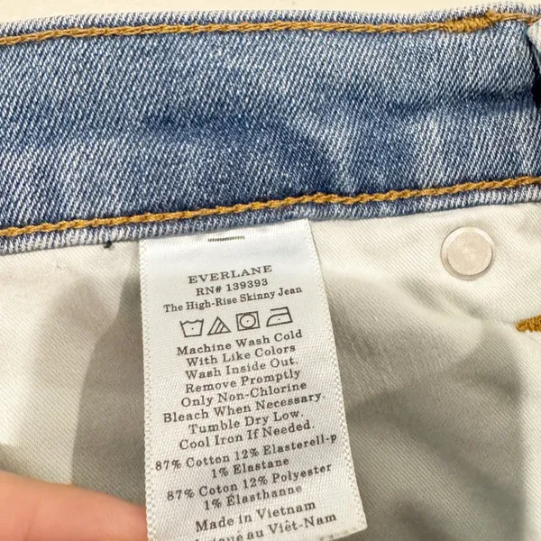Everlane The High Rise Skinny Jeans‎ Size 27 Blue Denim Pant Minimalist Capsule - Image 6