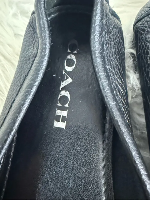 Coach Fredrica Black Leather Loafers Moccasins Women’s Size 6.5B - Image 5