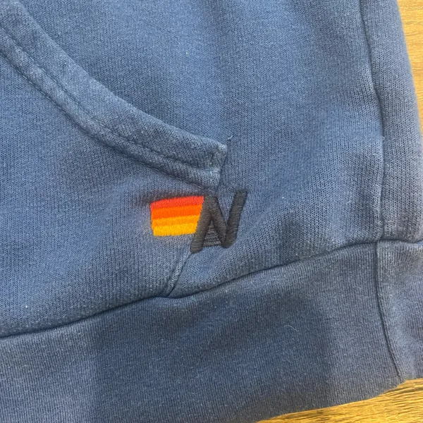 Aviator Nation blue hoodie size S. super cute, i just never wear! - Image 3