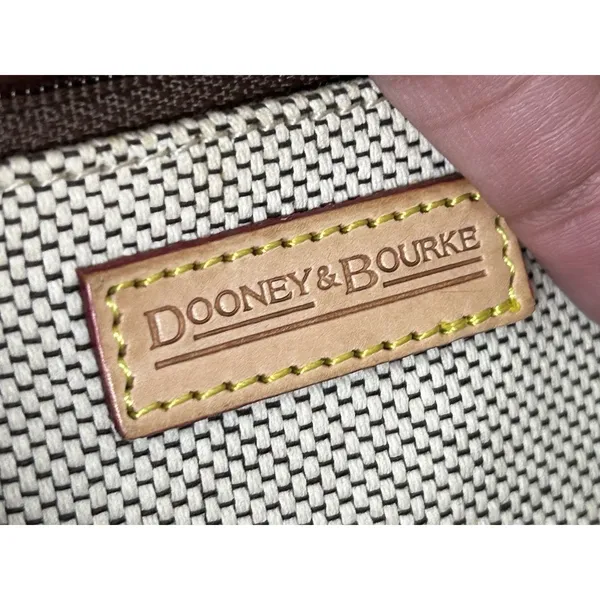 Vintage Dooney & Bourke Pink Signature Mini Shoulder Bag Leather Trim Y2K - Image 7