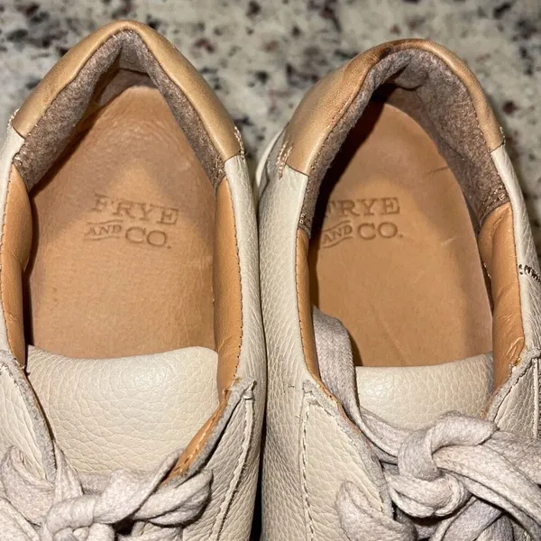 Frye & Co. Leather Lace Up Casual Sneaker Flower Embellishment Women’s‎ Size 6 - Image 6