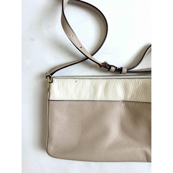 Kate Spade Soft Leather Shoulder Crossbody Purse Handbag Cream Pink 10"x7"x4" - Image 5