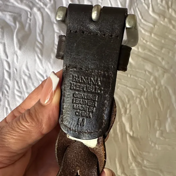 Banana Republic Dark Brown Braided Leather Belt - Image 4