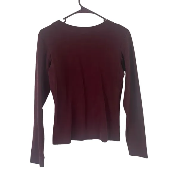 Patagonia Women's Size Small‎ Burgundy Red Long Sleeve Crewneck Sweater - Image 5