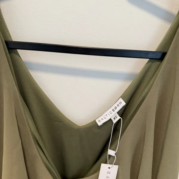 Baltic Born Womens Katya Ruffle Maxi Dress | Dusty Olive In Green XS - Image 7