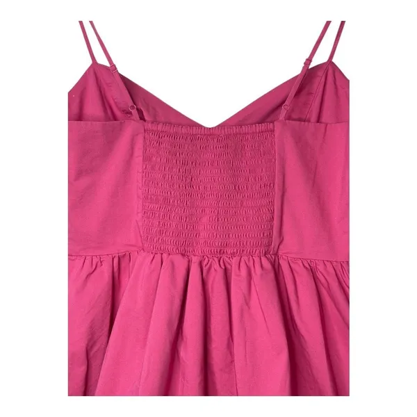 Express Fit & Flare Mini Dress Women‎ M Pink Strapless Bubble Hem Pockets Party - Image 11