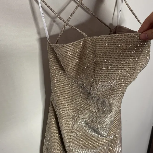 Lulus Earned Your Win Metallic Lace Cocktail Dress size XL - Image 10